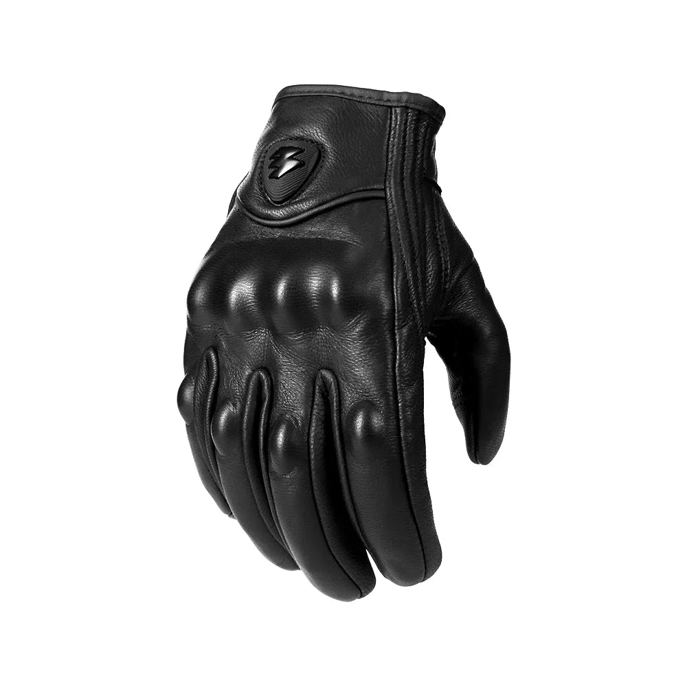 Goatskin Leather Motorcycle Gloves for Men & Women - Full-Finger Moto Gloves for Motorcycles & Electric Bikes (S-XXXL)