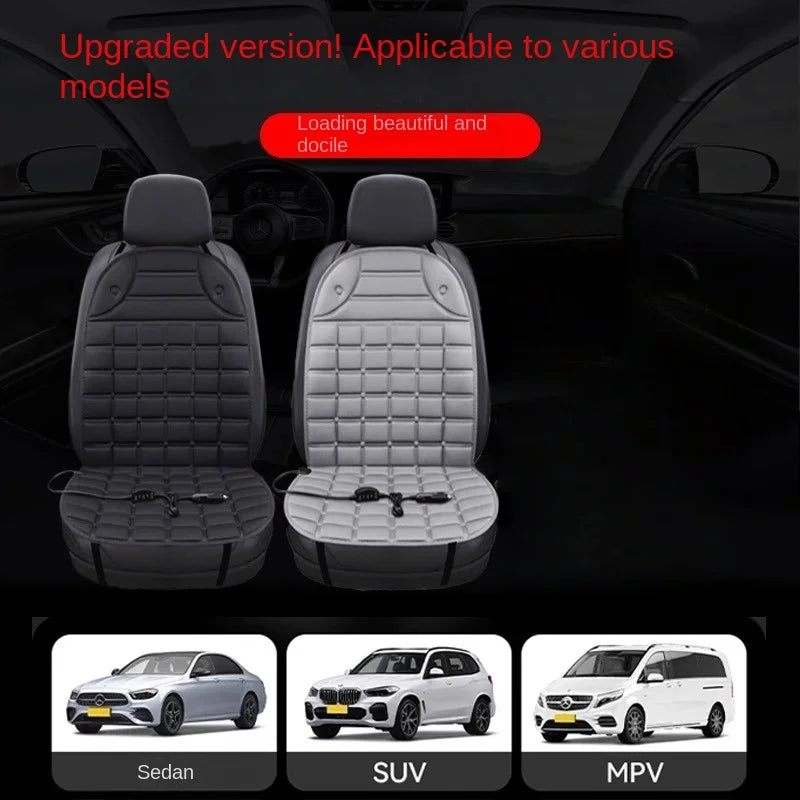 12V Car Heated Seat Cushion - Quick-Heating Electric Winter Seat Cover (94 x 46.5 cm / 37 x 18.3 in)