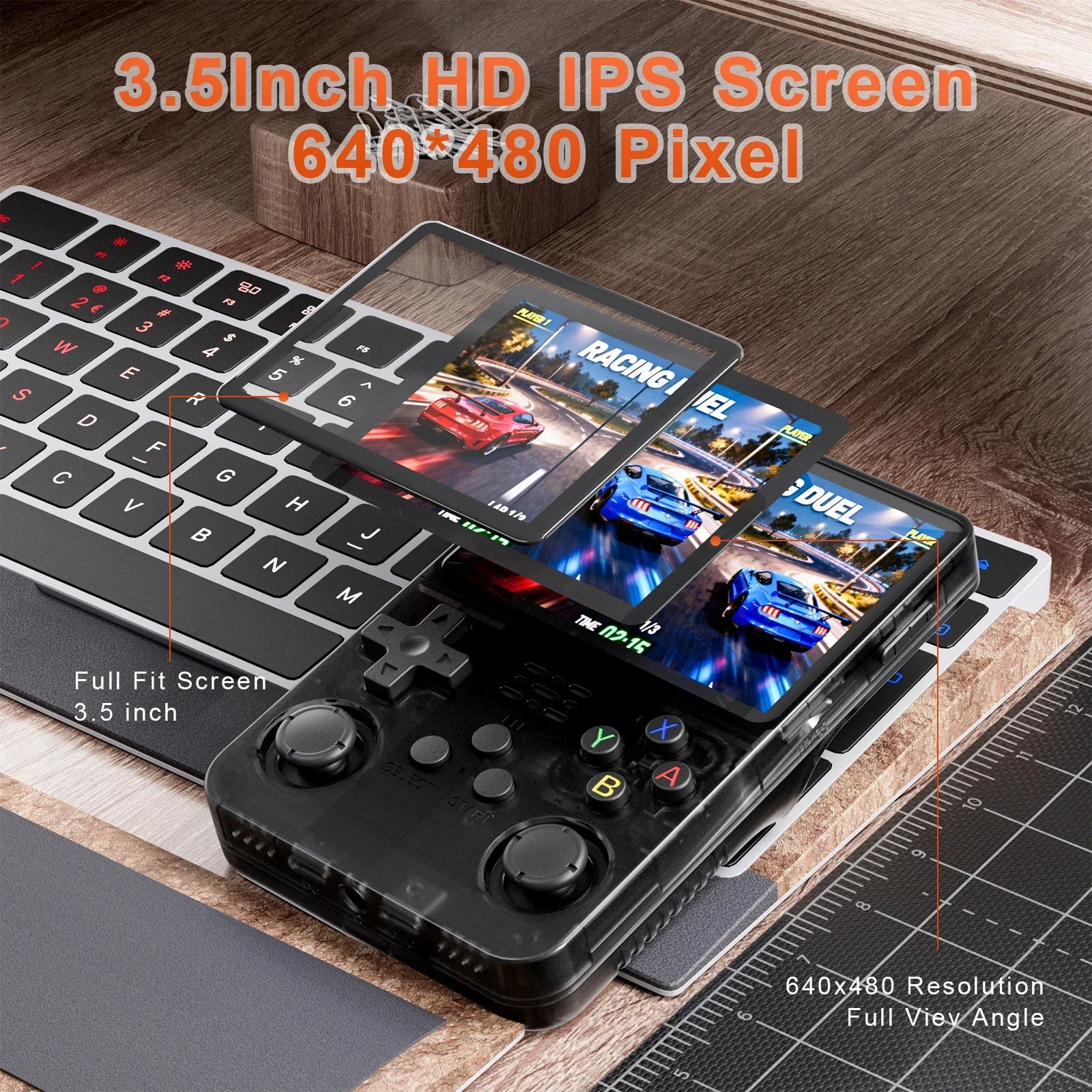 3.5-Inch IPS Retro Handheld Game Console 640x480 HD, 64GB Built-In, 16,000+ Classic Games Portable Pocket Player