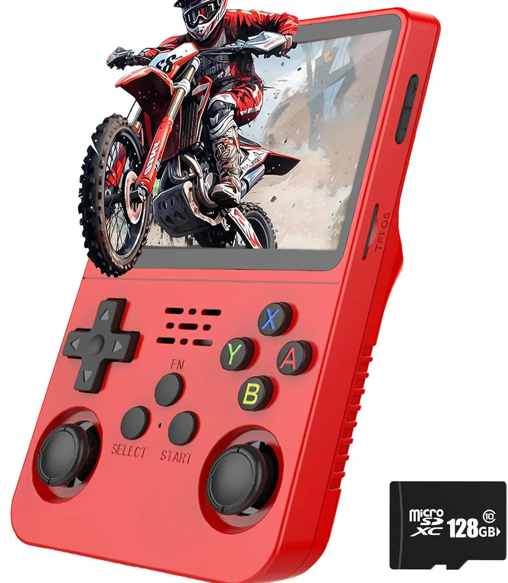 Classic Retro Handheld Game Console with ARKOS System — 3.5-Inch (8.9 cm) IPS, 15,000+ Games, 64-bit Linux, Portable Kids Gift