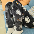 Women’s Flannel Fleece Pajama Pants – Kawaii Cartoon Elastic Waist Lounge & Sleep Trousers, Soft Anime Sleepwear Gift