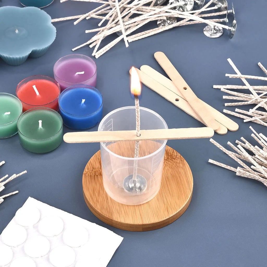 Smokeless Cotton Candle Wicks 30-Pack — 6–20 cm (2.4–7.9 in) Large-Base Woven Wicks for Soy Wax & Kerosene Lamps