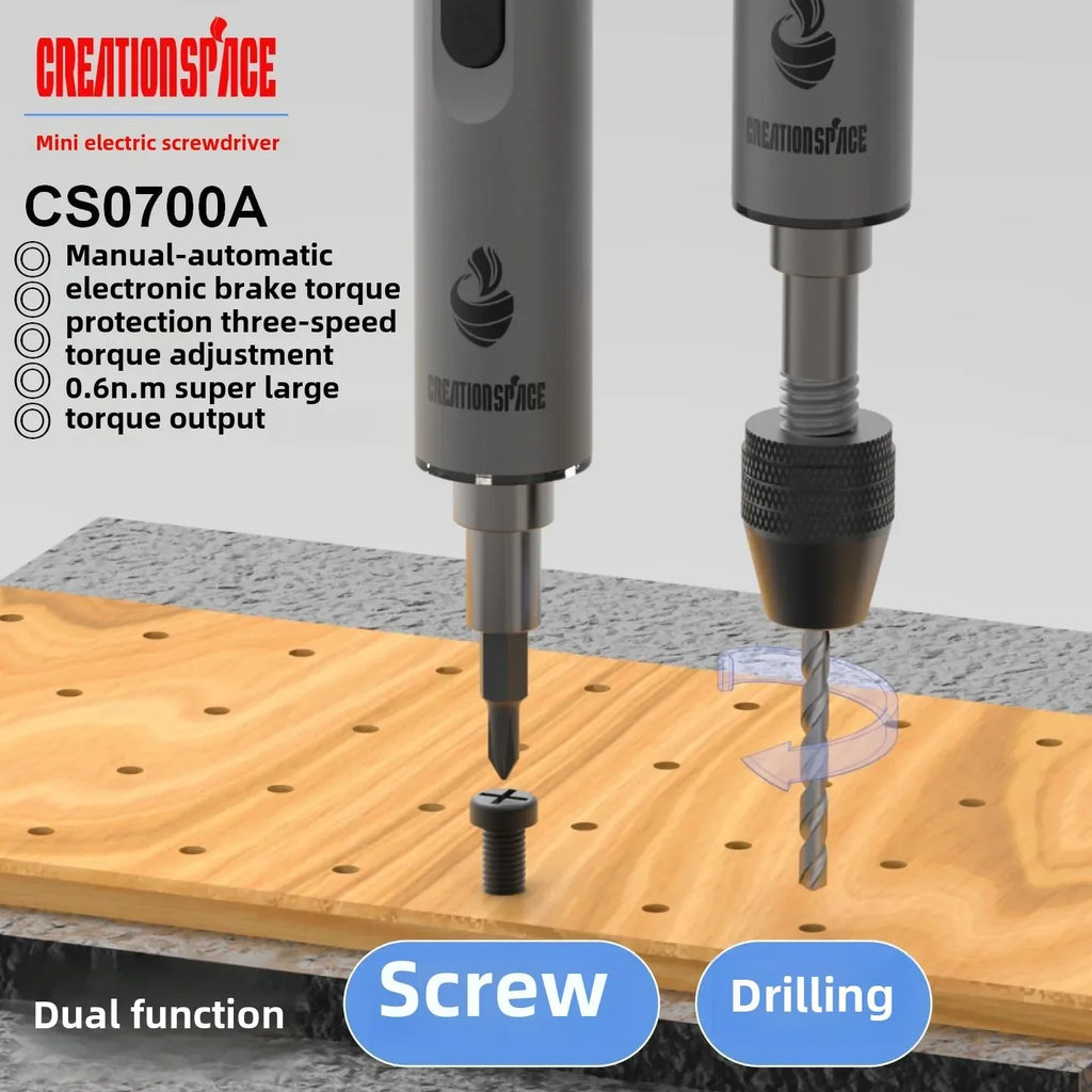 Cordless Mini Electric Drill and Screwdriver Set Brushless 3.6V 32W Dual-Purpose Power Tool