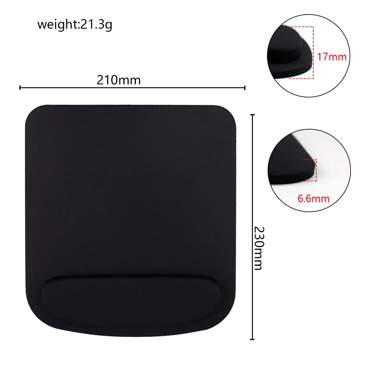 Round EVA Memory Foam Wrist Rest Mouse Pad — Slow Rebound Ergonomic Wrist Support for Keyboard & Mouse