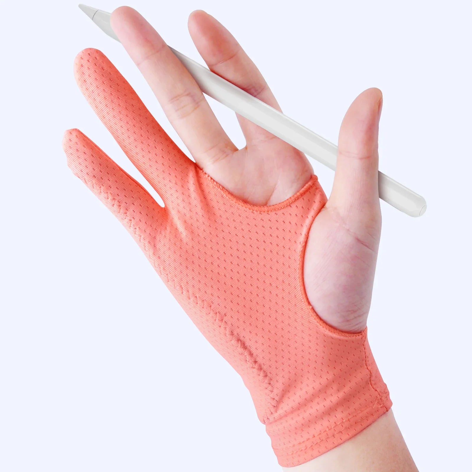 Two-Finger Anti-Fouling Touchscreen Drawing Glove for Tablet and Phone, Anti-Contact Stylus Glove