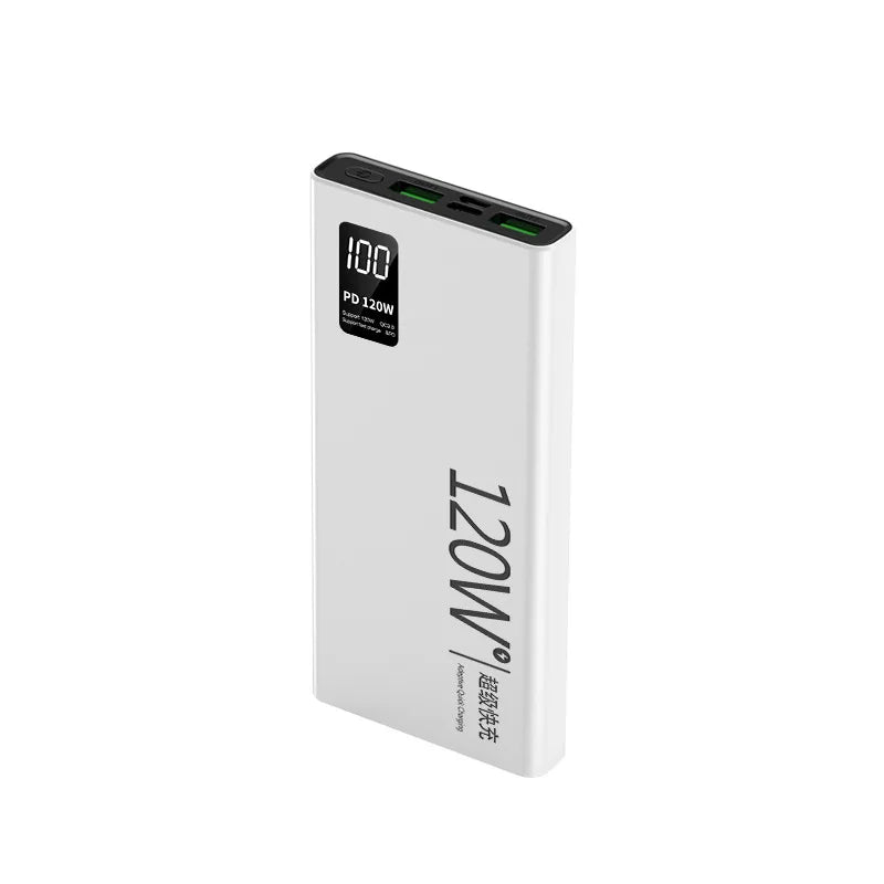 120W 50000mAh Portable Power Bank – Super Fast Charging External Battery Pack for iOS and Android Smartphones