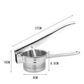 Manual Stainless Steel Potato Ricer Press, Handheld Potato Masher & Fruit & Vegetable Juicer for Home Kitchen