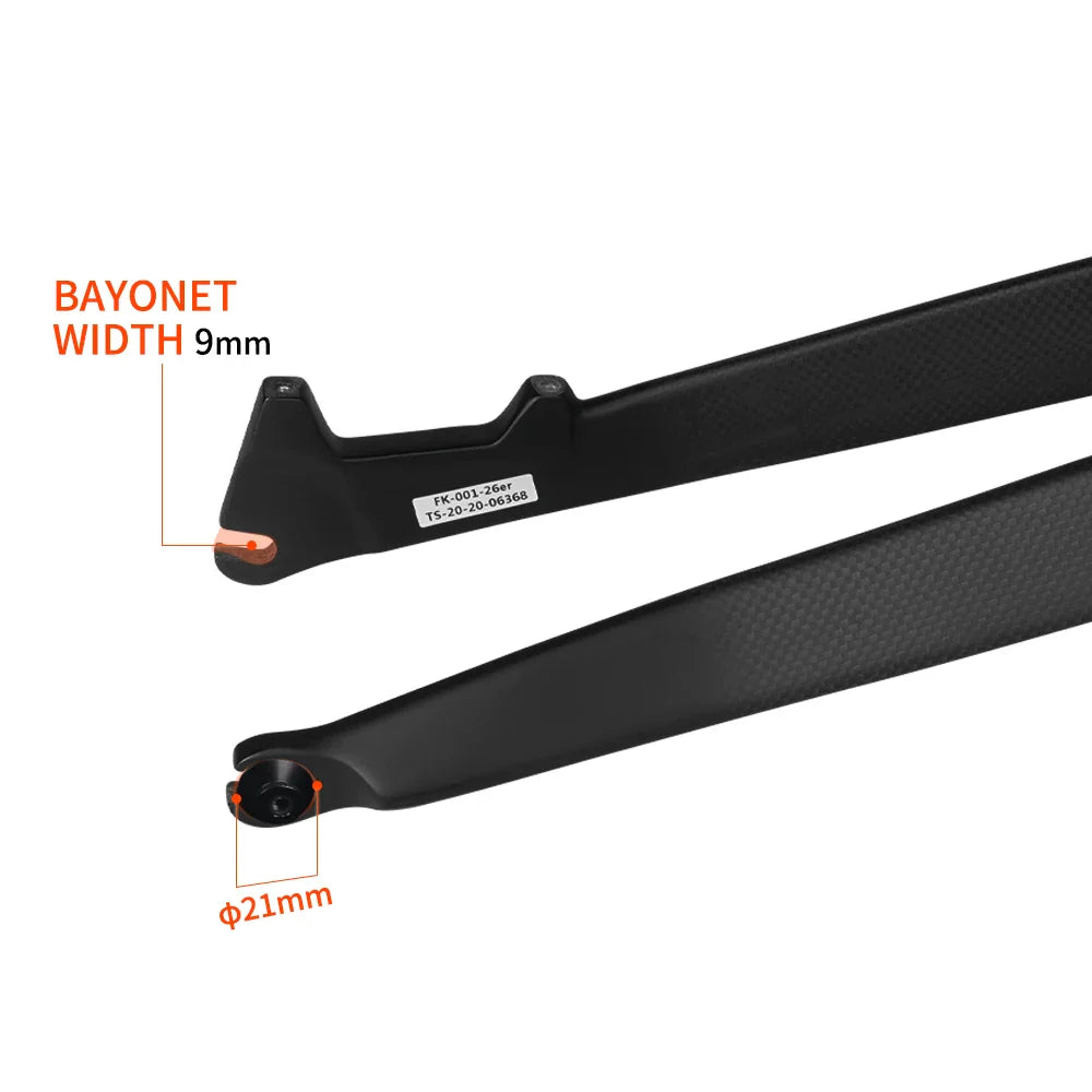 MTB Full Carbon Fiber Rigid Front Fork – 26/27.5/29 in, 28.6/31.8 mm Steerer, 560g (19.8 oz) Lightweight for Disc Brakes