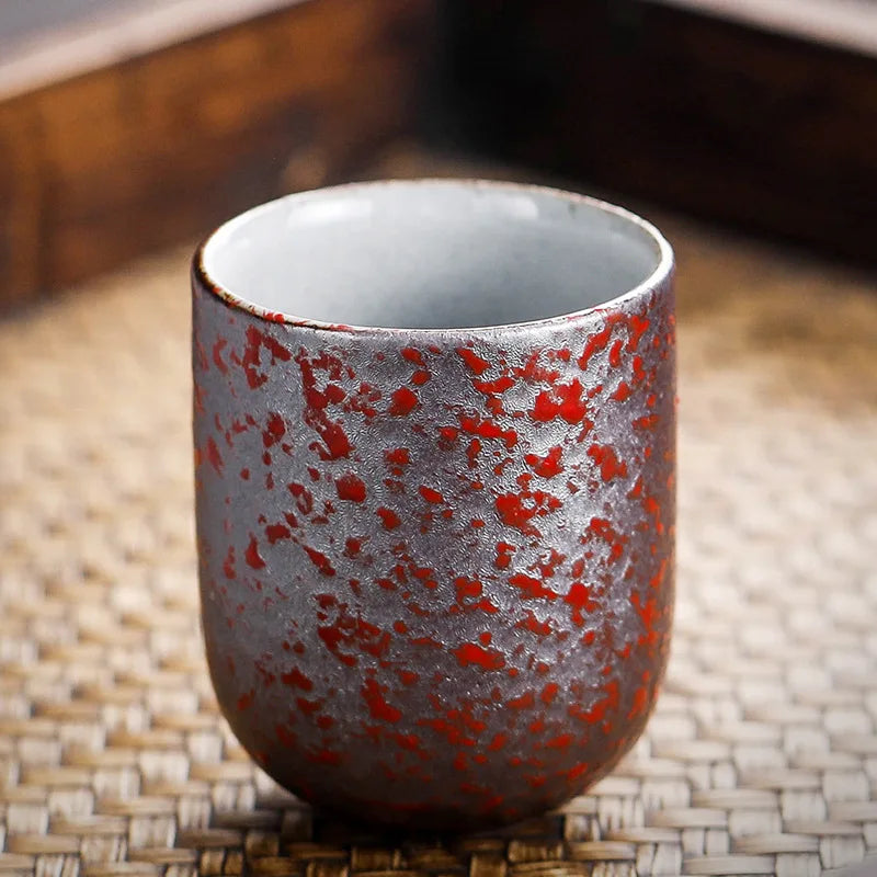 Vintage Ceramic Tea Cup 130 ml (4.4 fl oz) Japanese Stoneware Porcelain Mug for Kung Fu Tea, Sake & Coffee