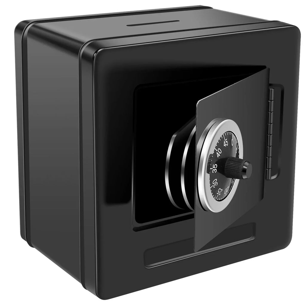 Carbon Steel Combination Lock Piggy Bank — Reusable Password Coin Safe for Kids & Adults