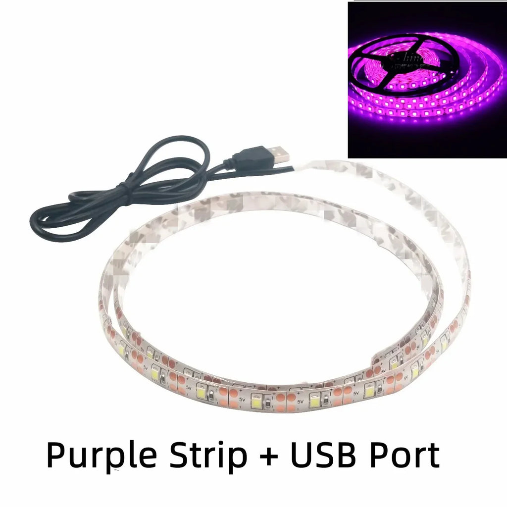5V USB LED Strip Light Warm & Cool White 1m–5m (3.3–16.4 ft) Waterproof TV Backlight Flexible LED Tape