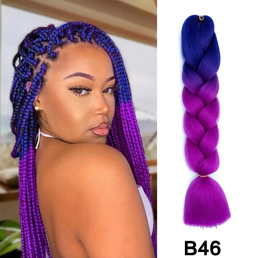 Jumbo Braiding Hair Synthetic Crochet Braids Hair Knotless Braids For Box Braids Senegales Tribal Braids Yaki Hair Extensions