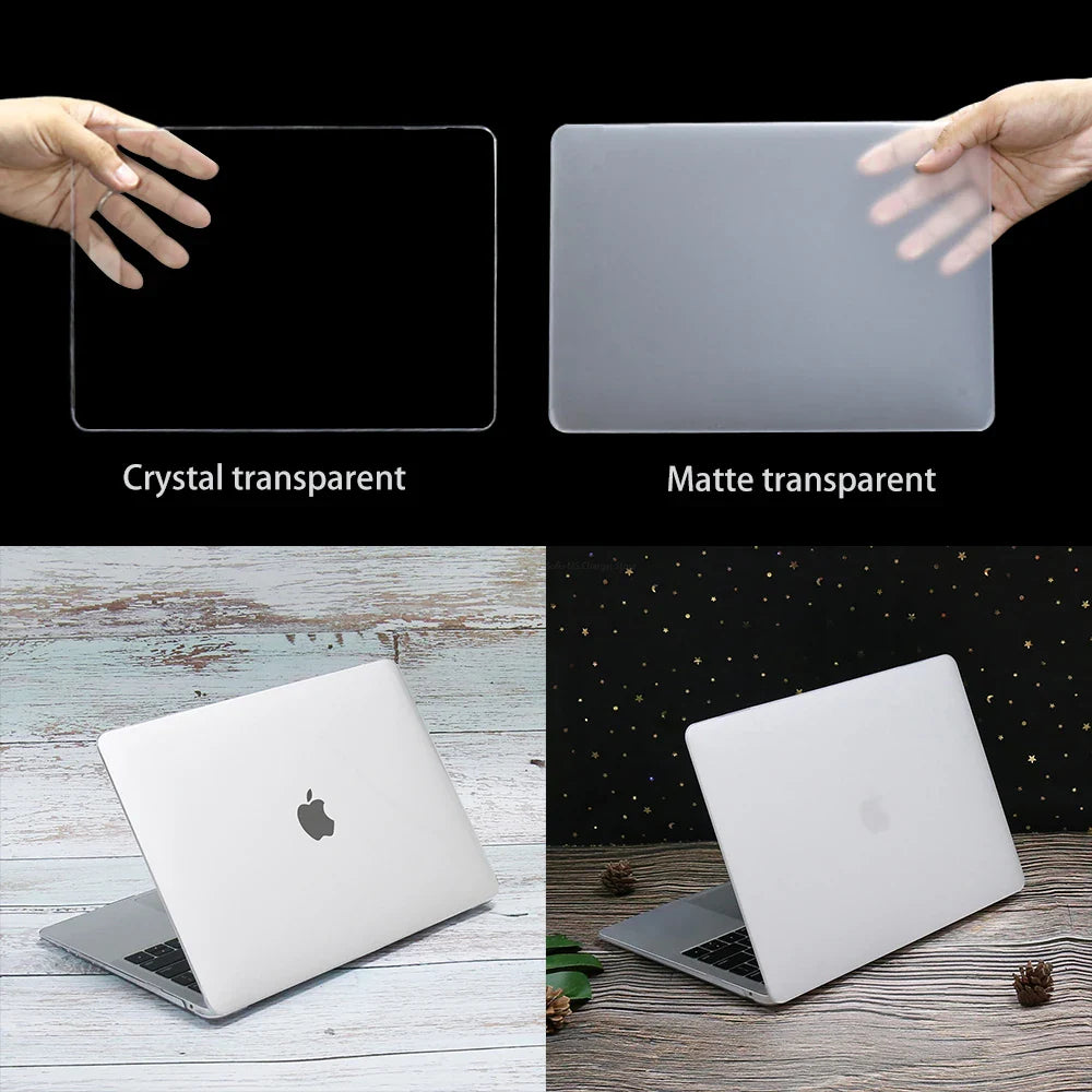 MacBook Hard Shell Protective Case – Fits Air 13-inch (33.0 cm) & 13.6-inch (34.5 cm), Air 15.3-inch (38.9 cm), Pro 14-inch (35.6 cm) & Pro 16.2-inch (41.1 cm) – Snap-On PVC Top & Bottom Cover
