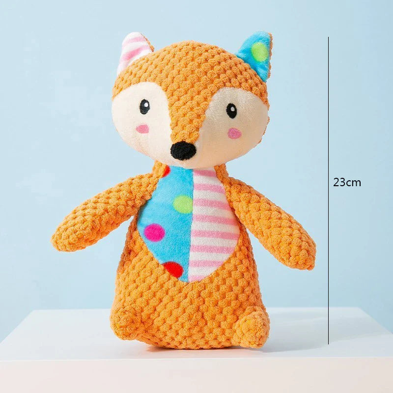 Plush Squeaky Dog & Cat Chew Toy — Bite-Resistant Interactive Puzzle for Teeth Cleaning