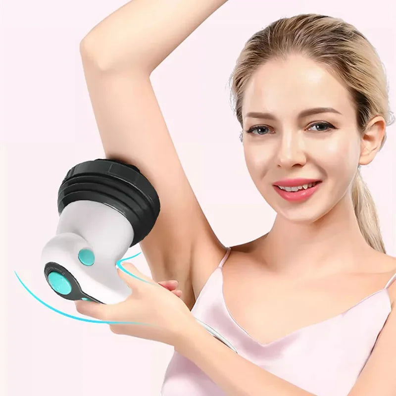 Portable Handheld Electric Body Massager - Anti-Cellulite Vibration Slimming Tool for Neck, Waist & Back