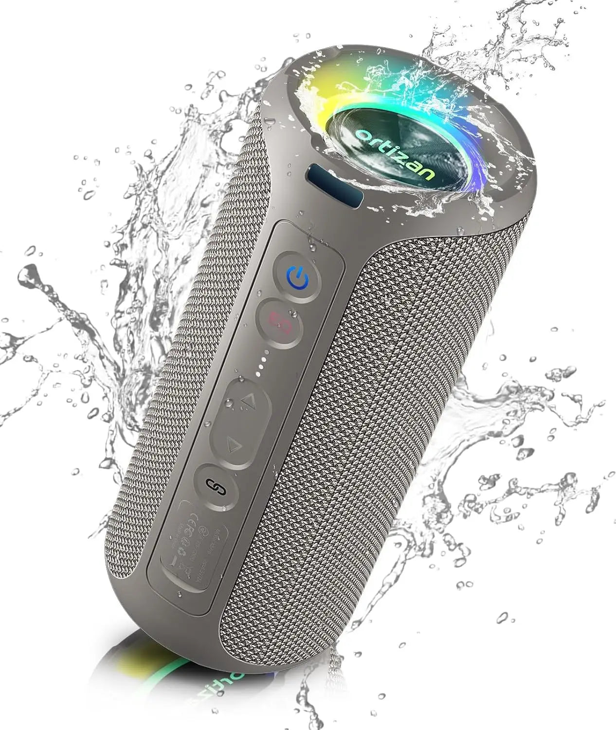 40W Portable Bluetooth Speaker — Bluetooth 5.3, IPX7 Waterproof, Deep Bass, LED Lights, 6600mAh Battery, TWS, AUX/TF
