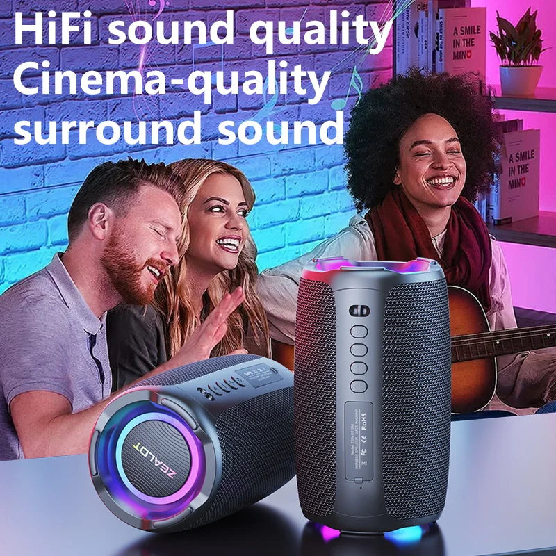 20W Wireless Portable Bluetooth Speaker with 3000mAh Battery, Outdoor Subwoofer, EQ Modes and Dual Pairing