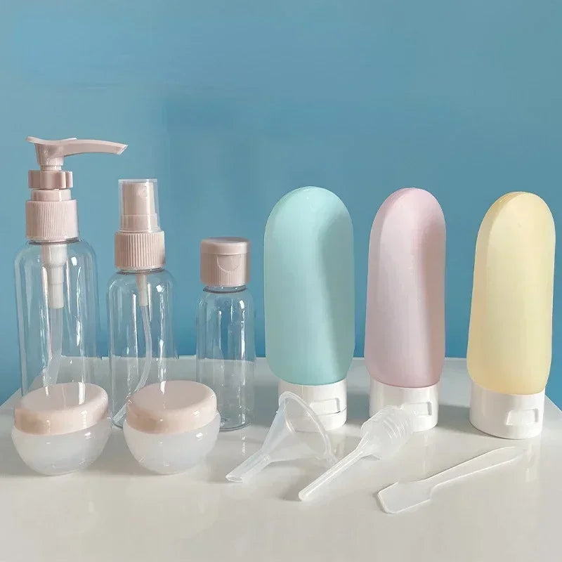 Travel Refillable Bottle Set — Perfume Spray, Lotion & Shampoo Tubes (120 ml / 4.06 fl oz, 60 ml / 2.03 fl oz) Portable Cosmetic Containers