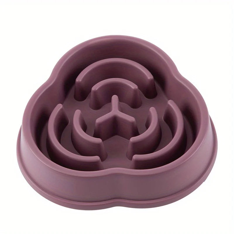 Slow Feed Dog Bowl – Anti-Choke Non-Tip Plastic Slow Feeder for Dogs, Anti-Overturn Pet Feeding Bowl