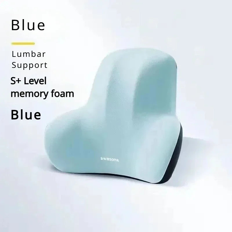 Memory Foam Lumbar Support Cushion for Car, Office & Gaming Chairs | Postpartum Waist Pain Relief Pillow