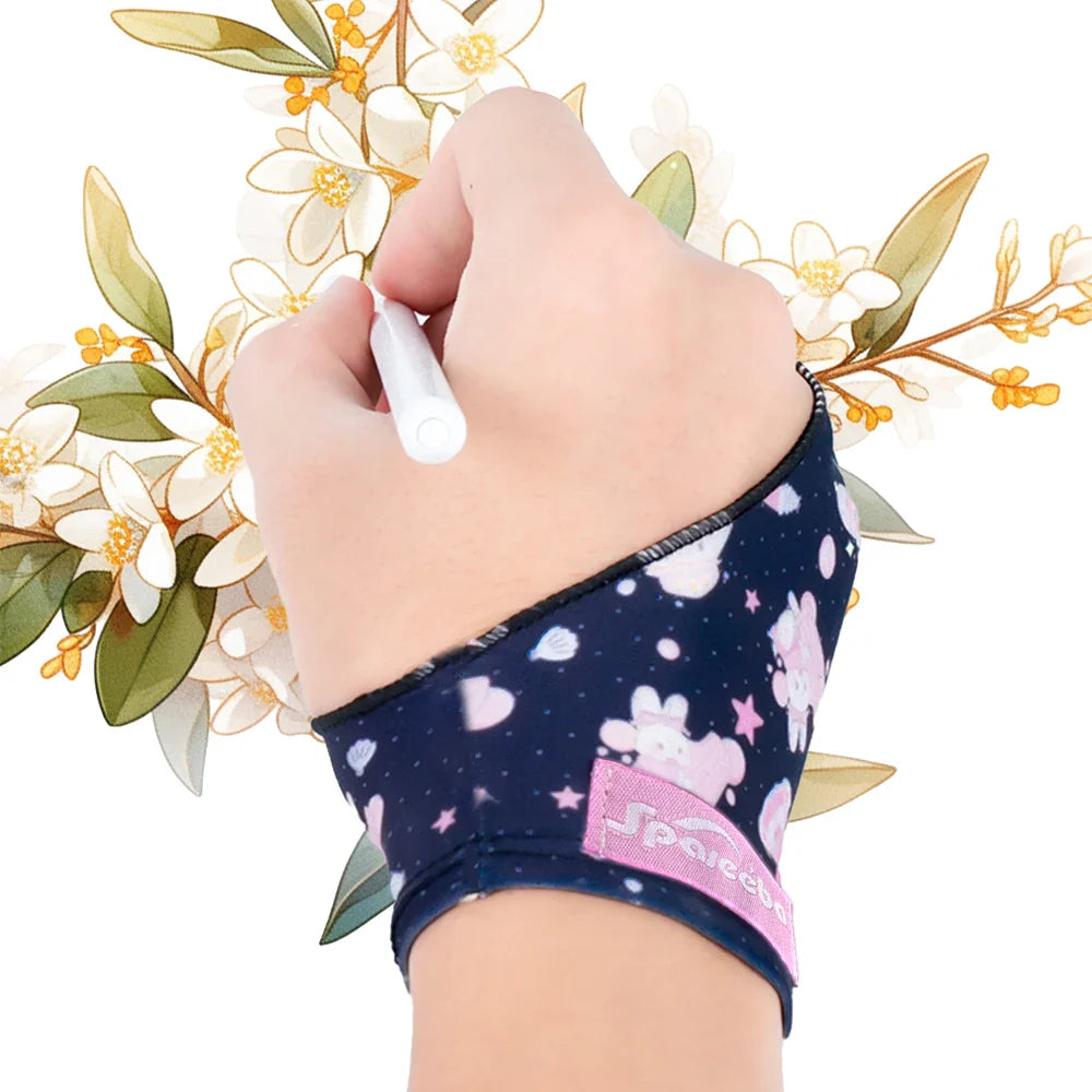 Two-Finger Drawing Glove for Graphics Tablets & Touchscreens – Sweatproof Artist Glove, Animal Print, Ambidextrous (S, M)