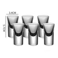 15ml (0.51 fl oz) Thick-Bottom Shot Glasses - 2/6/12 Pack Transparent Liquor & Baijiu Cups
