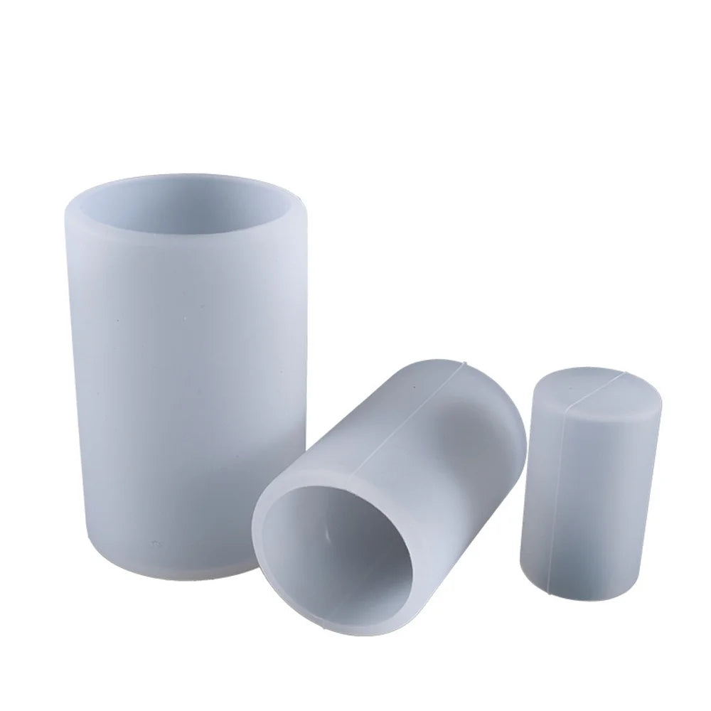 Cylinder Silicone Mold for 3D Scented Candle and Soap Making - DIY Resin, Wax & Plaster Crafts
