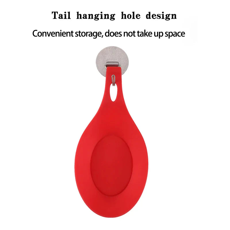 Silicone Spoon Rest – Heat-Resistant Utensil Cushion for Kitchen, Easy-Clean Spoon Holder