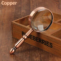 20X All-Metal Handheld Magnifier — 68mm (2.7in) Optical Lens, Vintage Bronze Loupe for Jewelry & Watch Repair