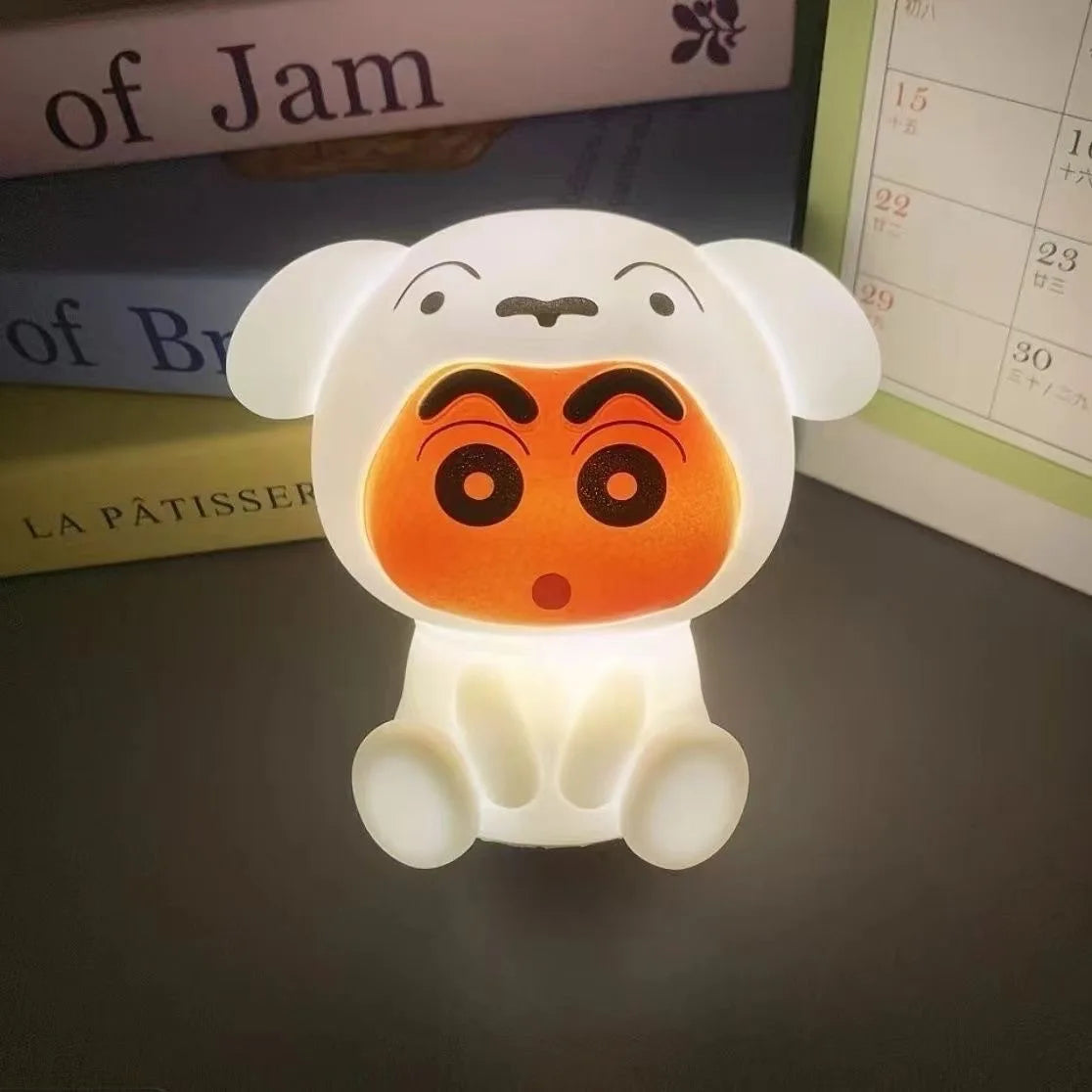 Crayon Shin-Chan Patting Night Light Soft Eye-Protecting Bedside Rechargeable Lamp