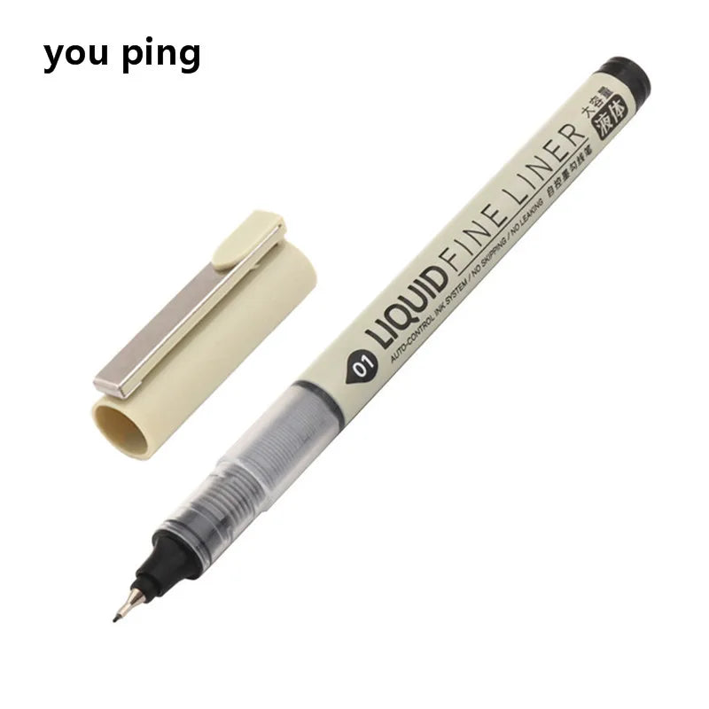 Big Capacity Waterproof Brush Pen Marker - Pigment Ink for Sketching, Comics & Calligraphy - Single