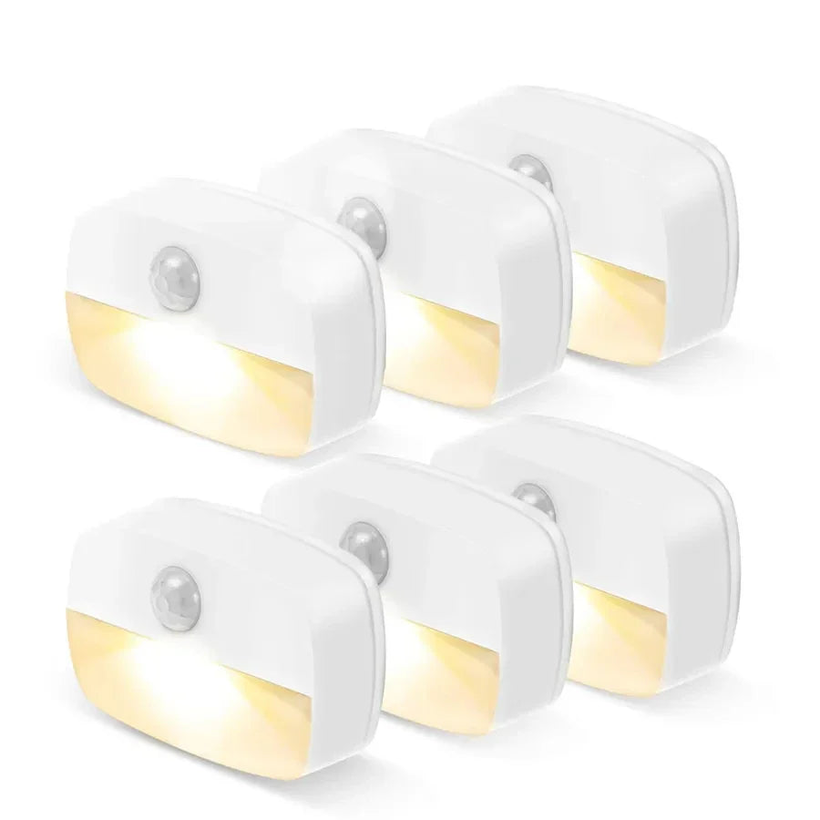 Auto On/Off LED PIR Motion Sensor Night Light – Under-Cabinet, Closet, Cupboard & Stair Lighting