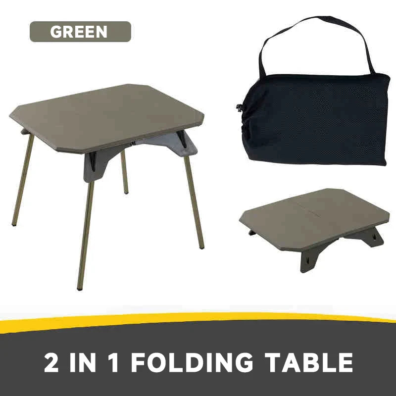 Ultralight Adjustable Folding Camping Table – Portable Dual-Height Picnic, BBQ & Fishing Table with Carry Bag