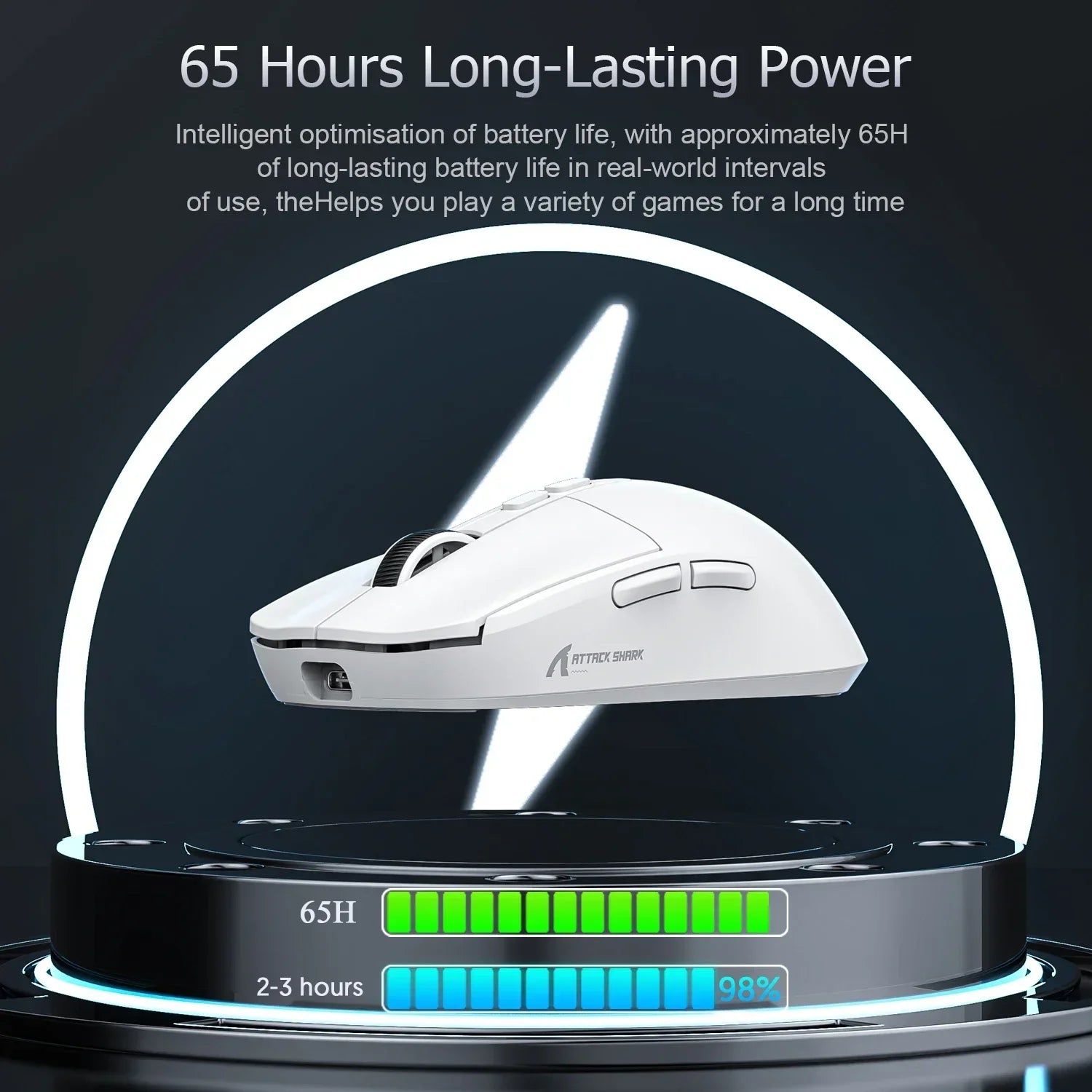 Lightweight Wireless Gaming Mouse 55g – Up to 26,000 DPI RGB Backlight, Charging Dock, 3-Mode Wired/2.4G/BT5.2 for Laptop & Desktop