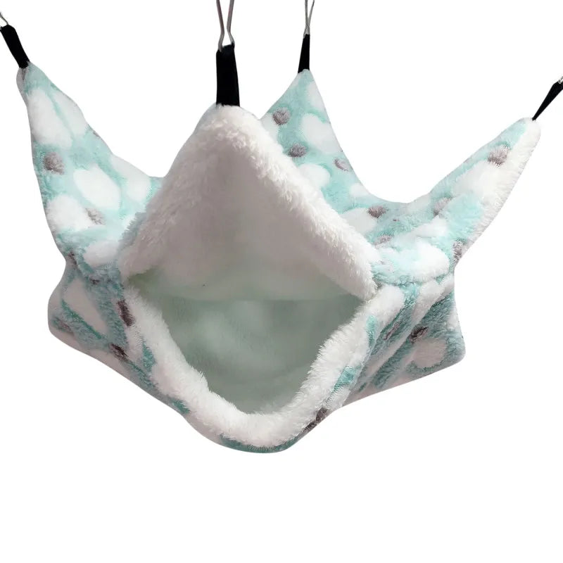 Fleece Hammock Hideout for Small Pets - Hamster, Guinea Pig, Sugar Glider, Rat | 20x20 cm (7.9x7.9 in) & 34x34 cm (13.4x13.4 in)