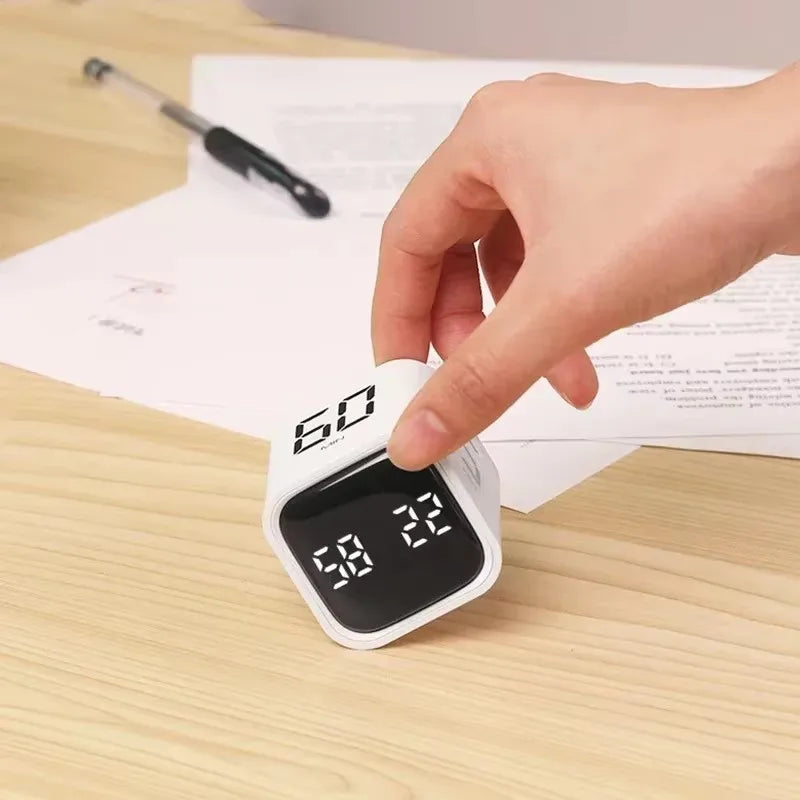 Gravity Cube Productivity Timer – 4-Preset LED Countdown for Kids, Study & Kitchen