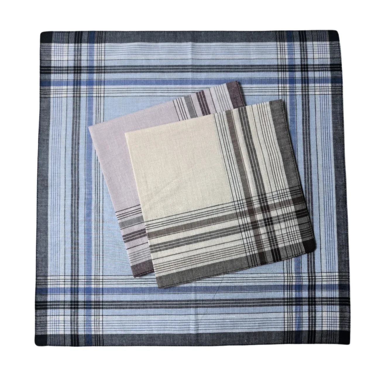 3–18 Pack Satin Cotton Handkerchiefs 38 cm (15 in) Vintage Striped Soft Sweat-Wicking Thin Handkerchiefs Home Decor Gift for Seniors
