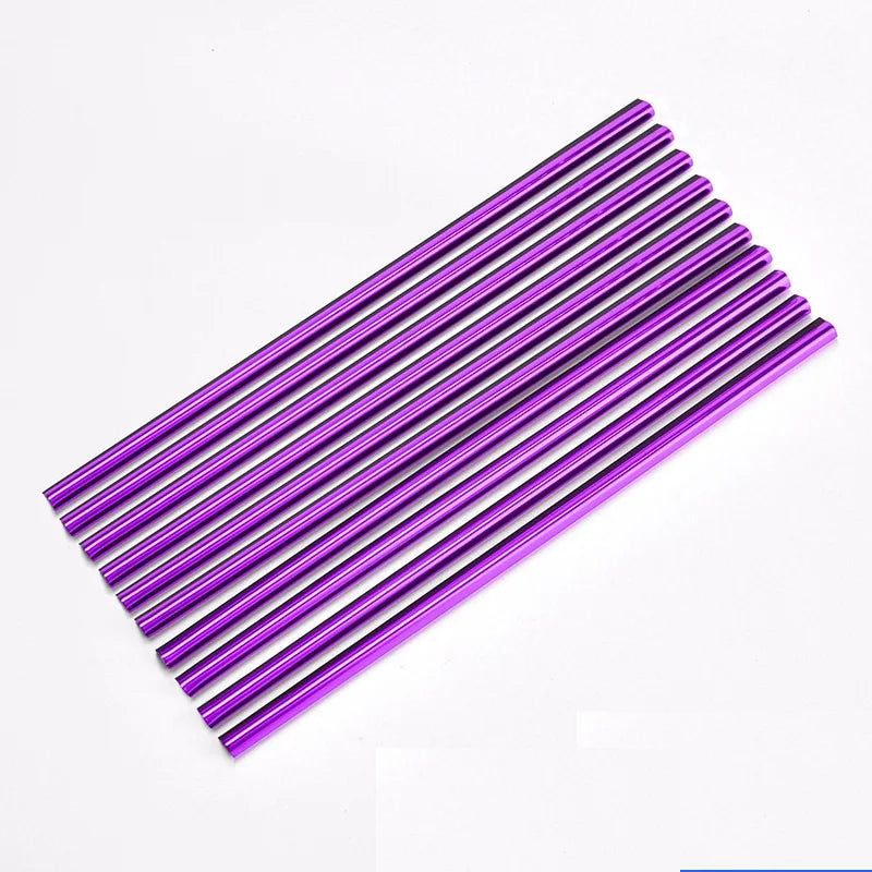 Universal 7.9 in (20 cm) U-Shaped Car Air Vent Trim Strips PVC Decorative Moulding 10-Pack