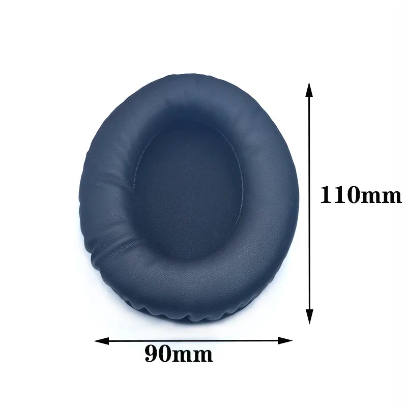 Oval Replacement Ear Pads for Headphones - Leather Foam Cushions, Multiple Sizes (60x70 to 90x110 mm / 2.36x2.76 to 3.54x4.33 in)