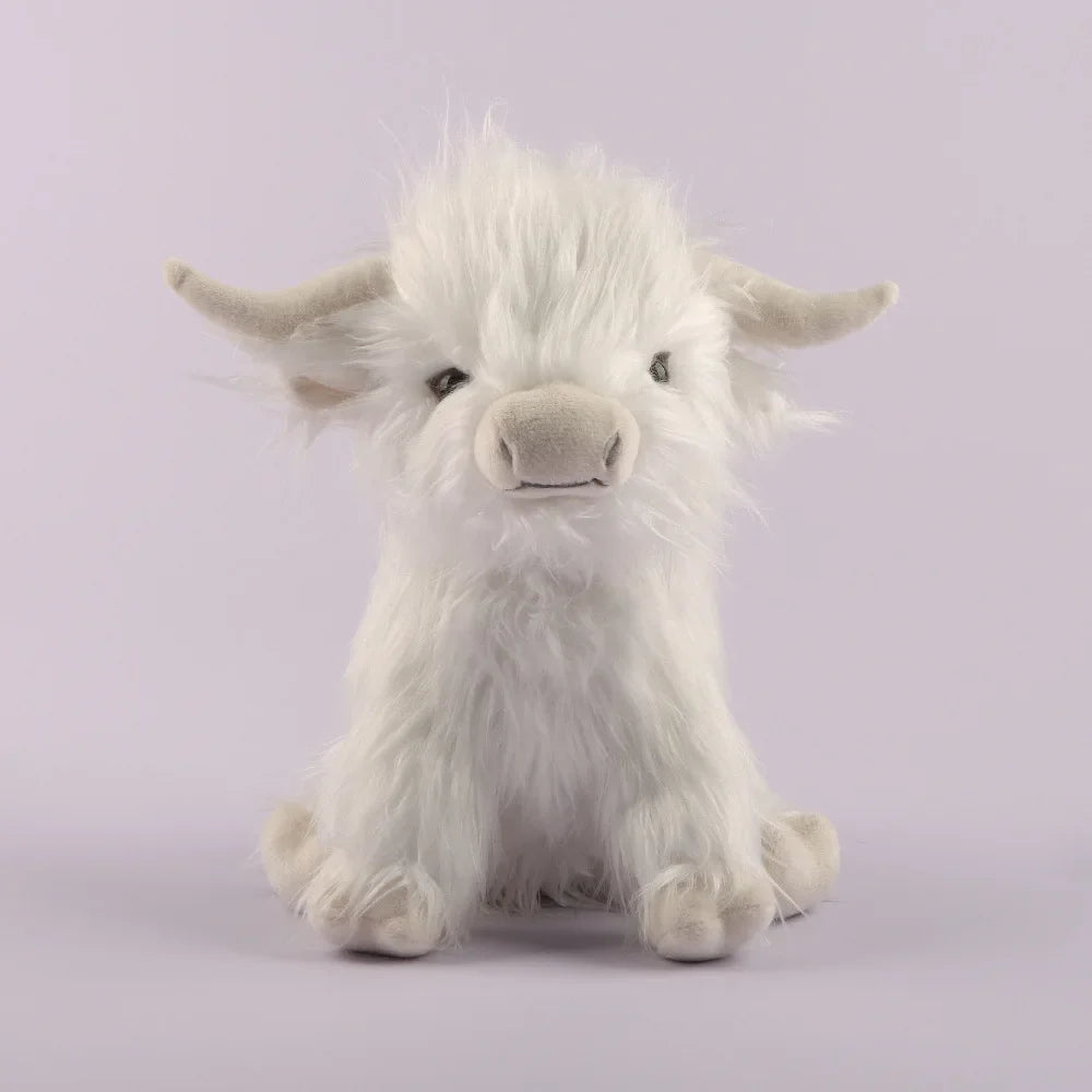 25cm (9.8in) Highland Cow Plush Toy Soft Stuffed Kawaii Animal for Kids Baby Gift Home Decor