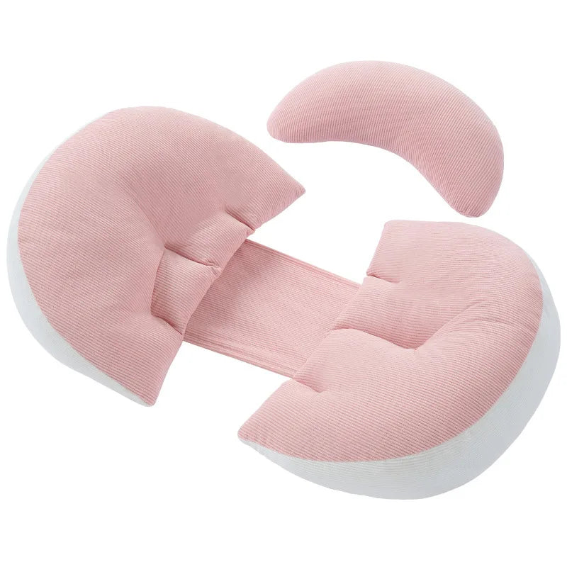U-Shaped Maternity Pillow for Pregnancy - Side Sleeping Belly & Waist Support