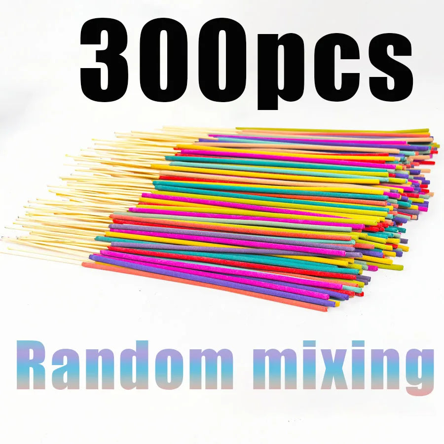300-Pack Aromatherapy Incense Sticks Set 12 Natural Scents Lavender Jasmine Rose Sakura Ocean with Incense Holder for Yoga and Meditation
