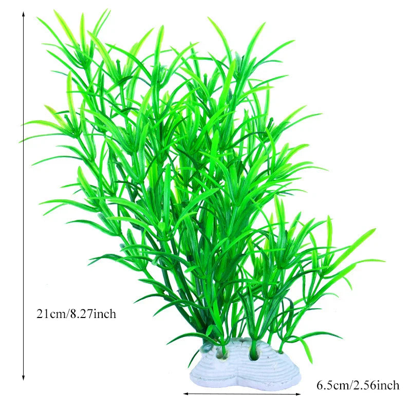 Artificial Aquarium Plants — Plastic Underwater Decorations for Fish Tanks, Realistic Aquarium Decor