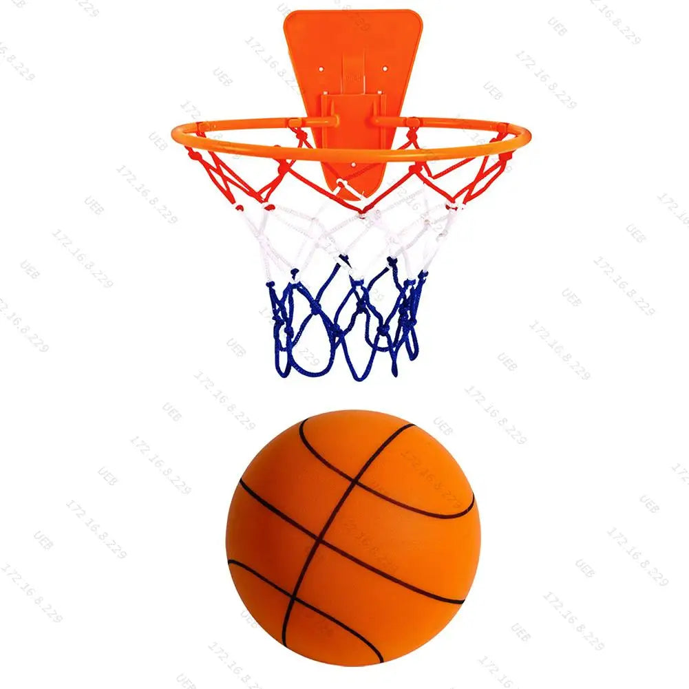 Kids Silent Foam Basketball - Indoor Squeezable Bounce Ball (No.3 / No.5 / No.7, 7–9.5 in | 18–24 cm)