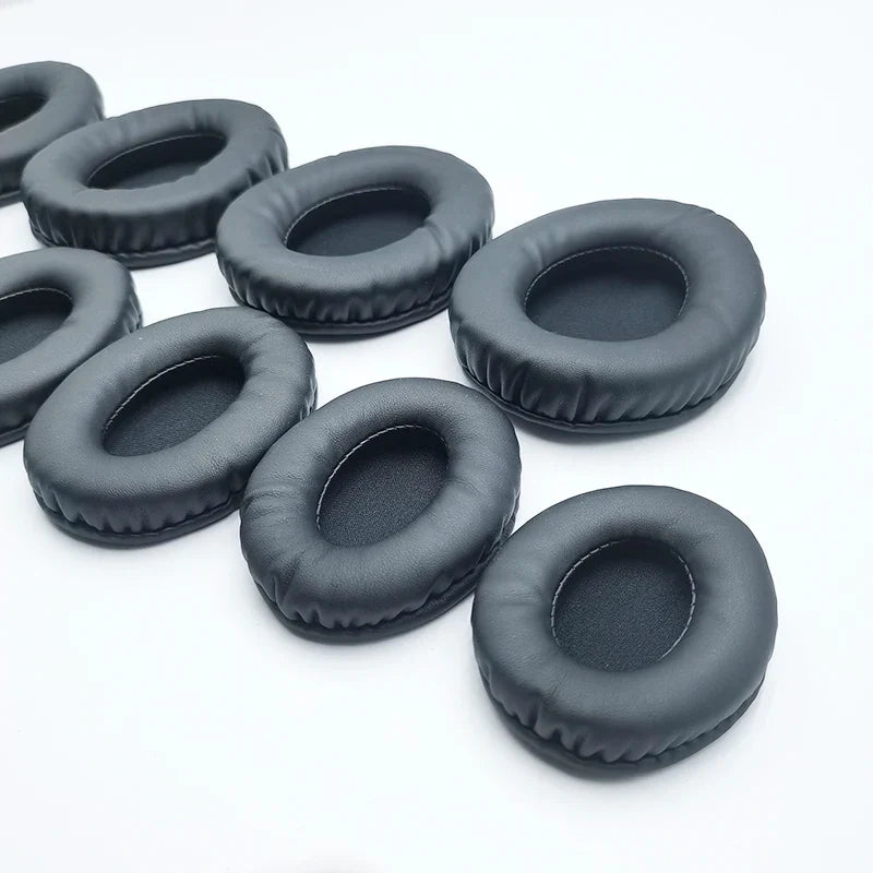 Oval Replacement Ear Pads for Headphones - Leather Foam Cushions, Multiple Sizes (60x70 to 90x110 mm / 2.36x2.76 to 3.54x4.33 in)