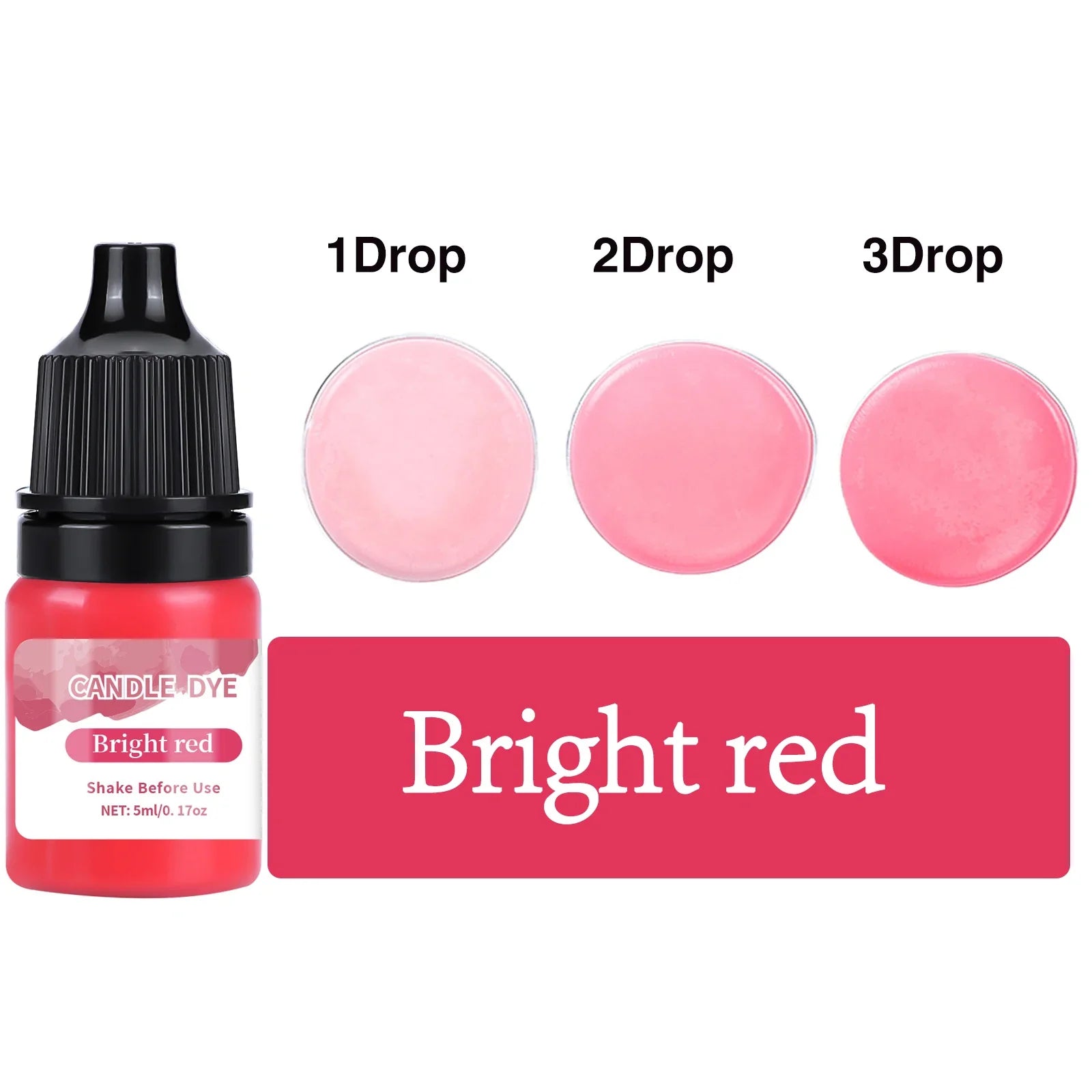 5 ml (0.17 fl oz) Liquid Candle Wax Colorant – Non-Toxic High-Concentration Pigment for Soy Candles & Soap DIY