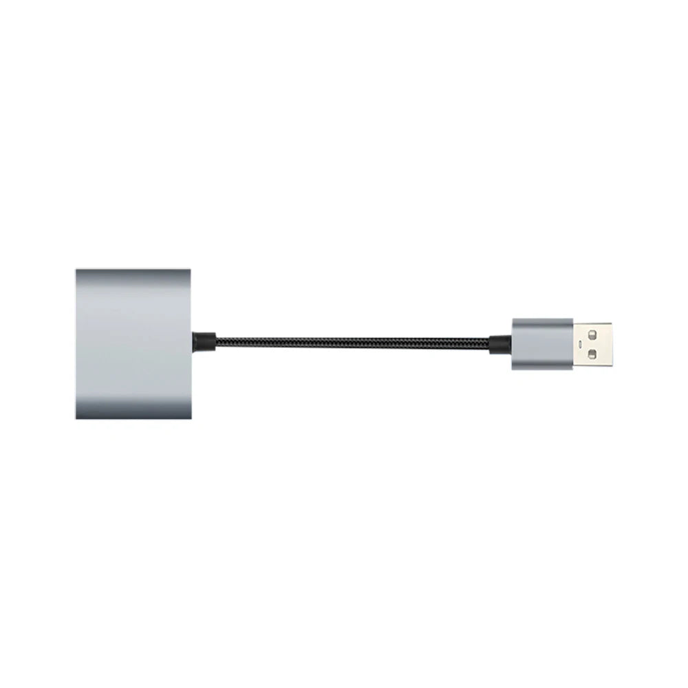 3-in-1 USB External Sound Card Adapter 3.5mm 3-Port Hi-Fi Audio for Microphone, Headset and Speaker for PC Laptop