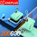200000mAh 120W Portable Power Bank USB Type-C Two-Way Fast Charger with Built-In Cables & LED Display for iPhone & Samsung