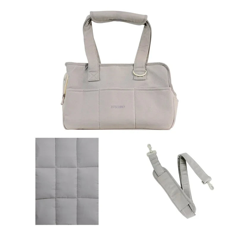 Portable Cotton Pet Sling Carrier for Small Dogs & Cats – Shoulder Handbag, Small 34×17×25cm (13.4×6.7×9.8in) & Medium 43×19×31cm (16.9×7.5×12.2in)