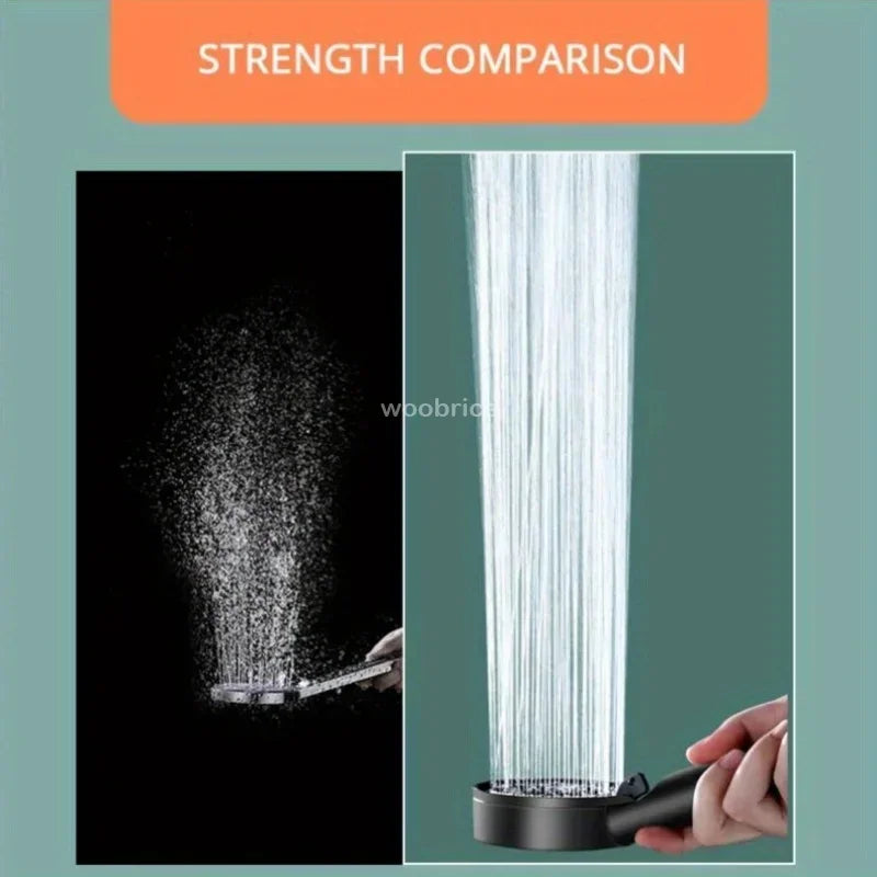 5-Mode High Pressure Handheld Shower Head — Water-Saving G1/2 Universal Silicone Nozzles